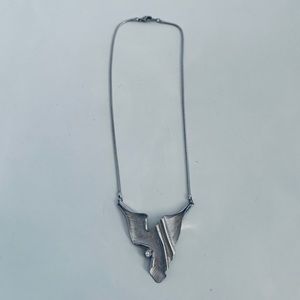 Silver Abstract Vintage Necklace